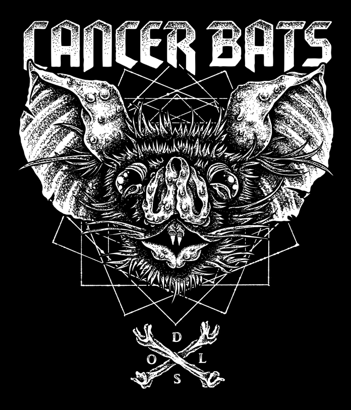 Cancer Bats batface illustration