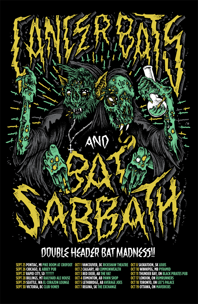 Cancer Bats batmadness illustration