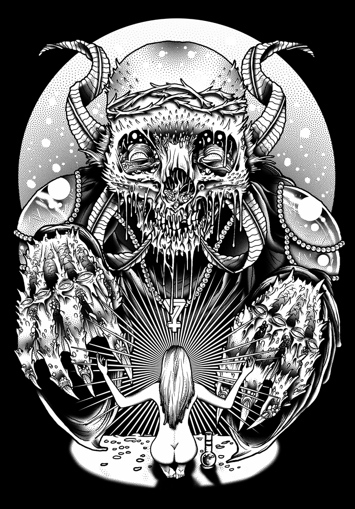 Dystopia facemelter illustration