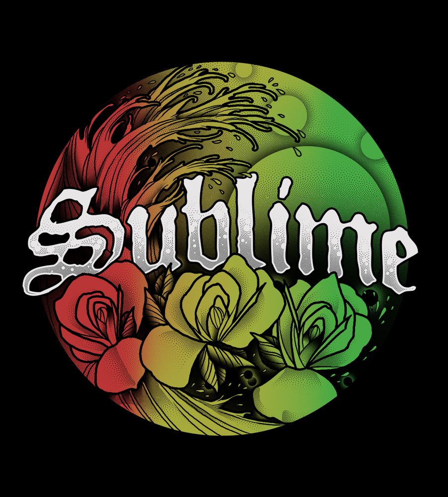 Sublime wave roses illustration