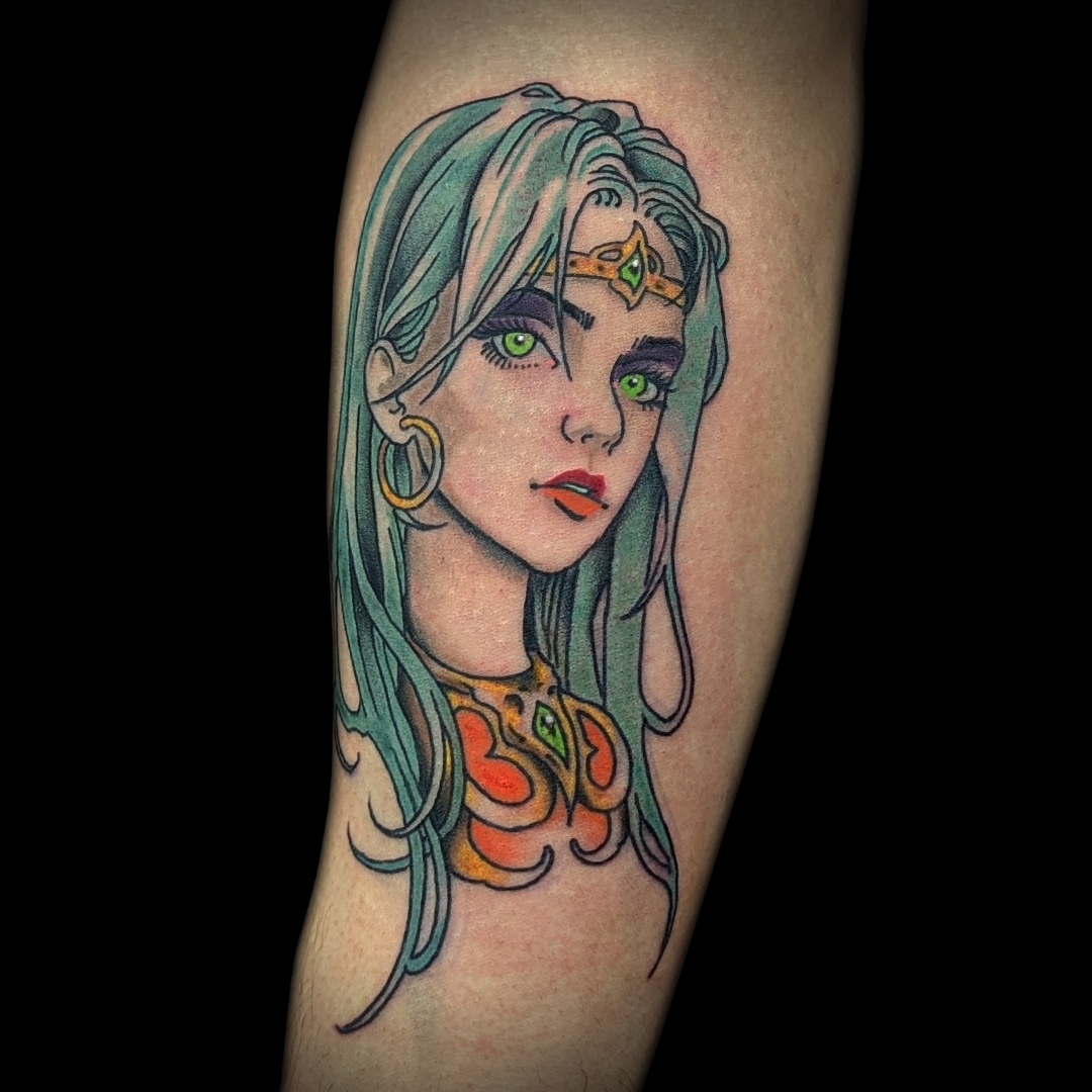 Fantasy babe tattoo
