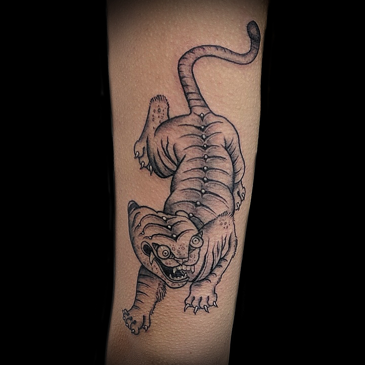 Korean tiger tattoo