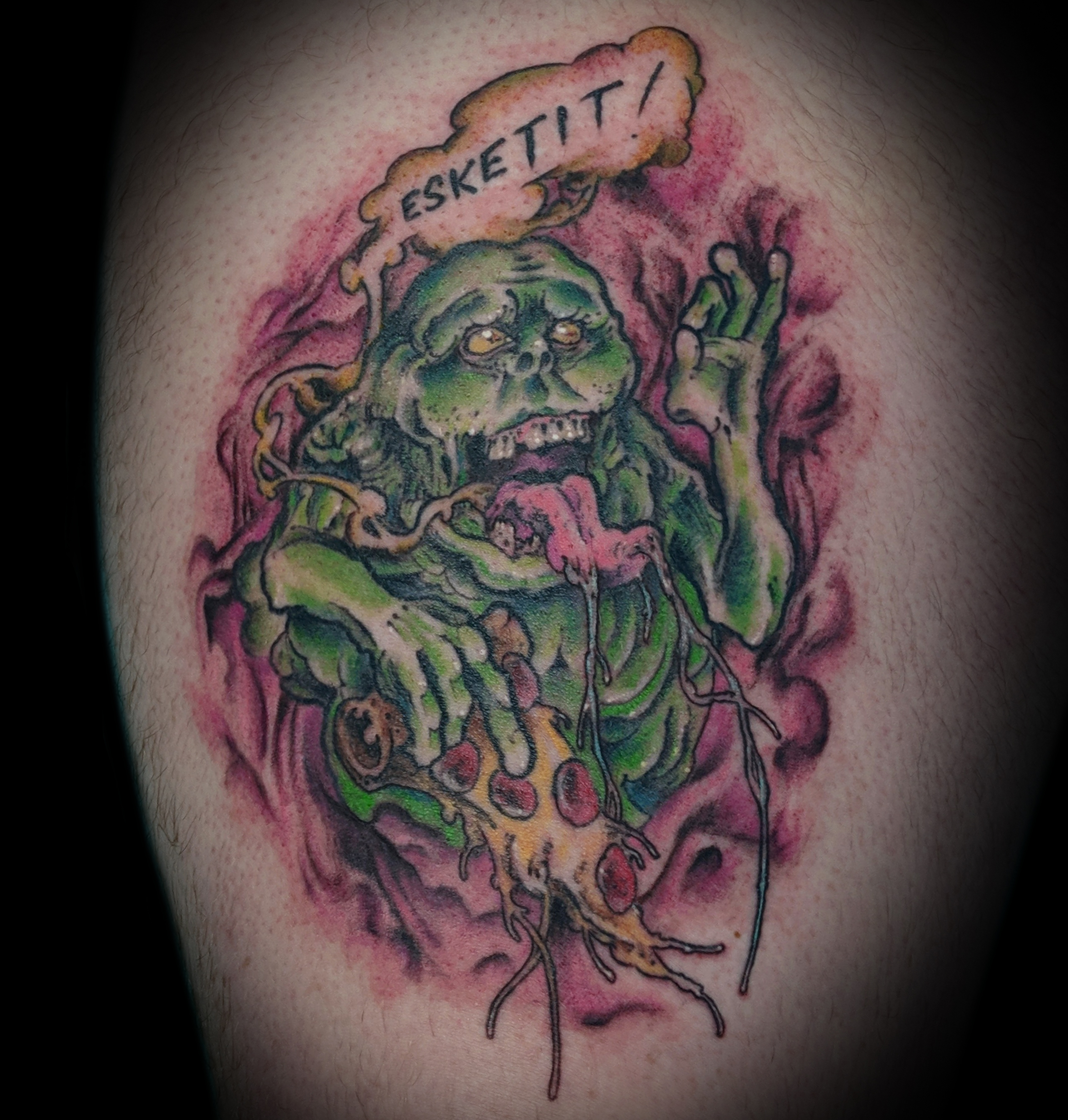 Slimer tattoo